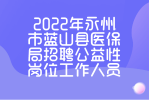 2022年永州市蓝山县医保局招聘公益性岗位工作人员