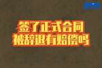 在湖南工作签了正式合同被辞退有赔偿吗？
