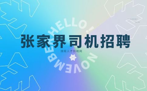 张家界司机招聘